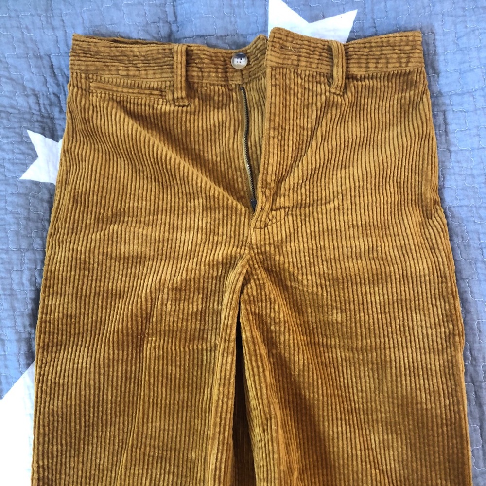 madewell corduroys : slim-emmet wide leg crop